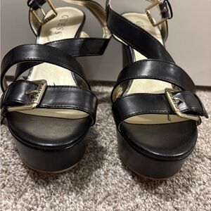 Guess Black Platform Sandals with Chunky Sole
